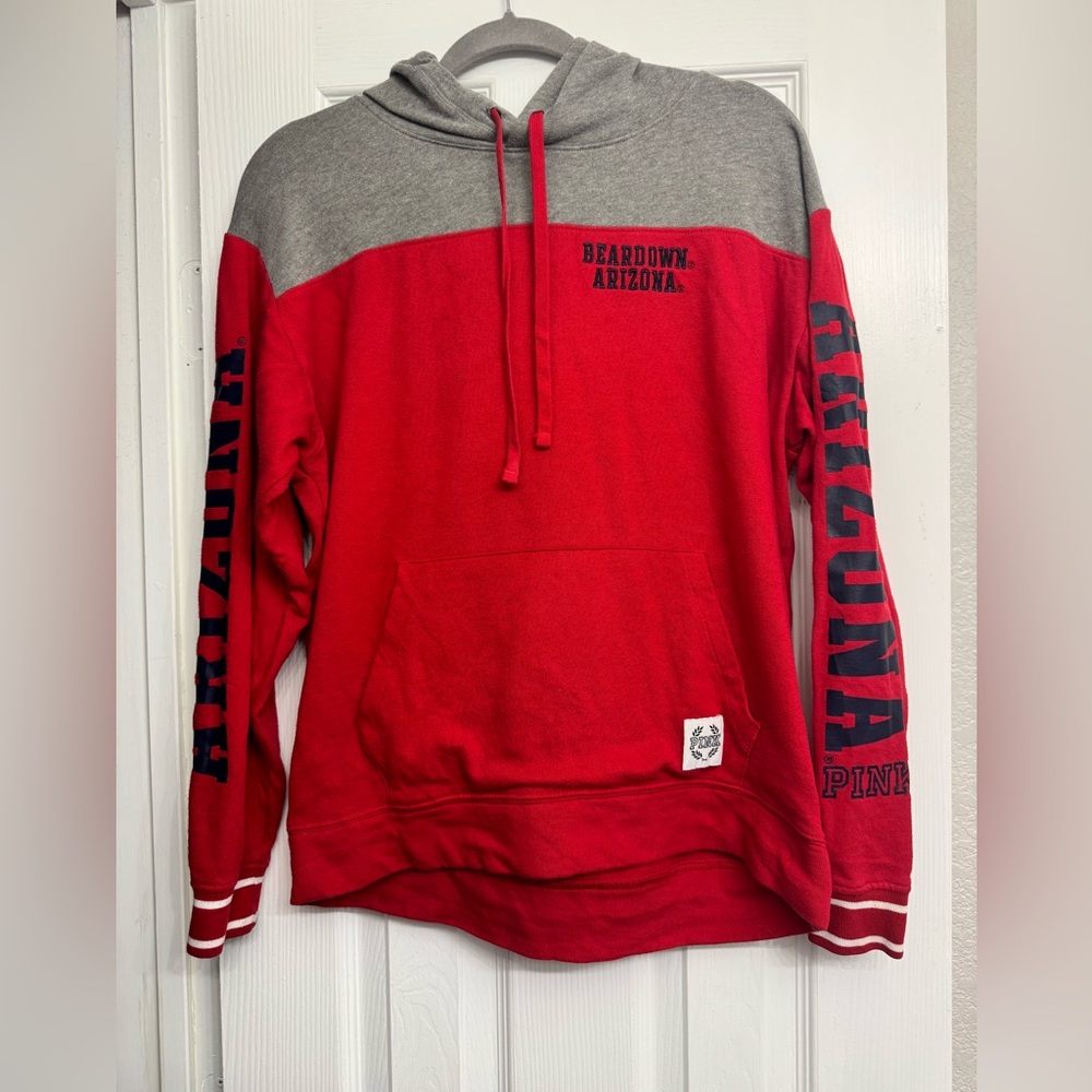 University of Arizona Red and Gray Women’s Beardown PINK Hoodie size XS